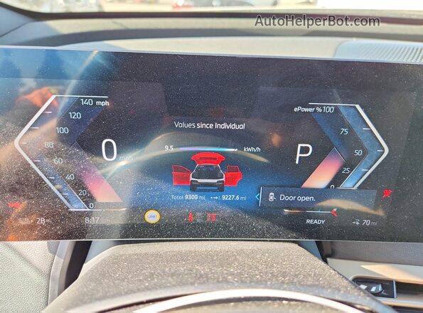 WB523CF00SCT40738 2025 BMW IX White Instrument cluster view