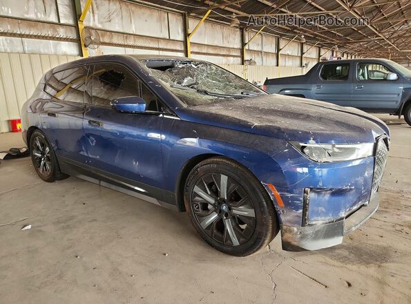 WB523CF03NCK54750 2022 BMW IX Синий Передняя правая четверть