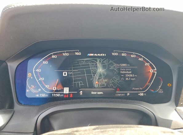 WBA13AR04MCF72259 2021 BMW M4 Black Vista del cuadro de instrumentos