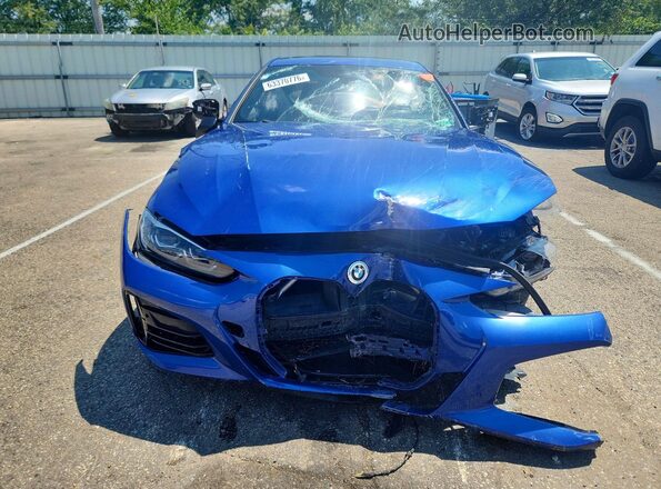 WBA13AR05MCG01347 2021 BMW M4 Blue Вид спереду