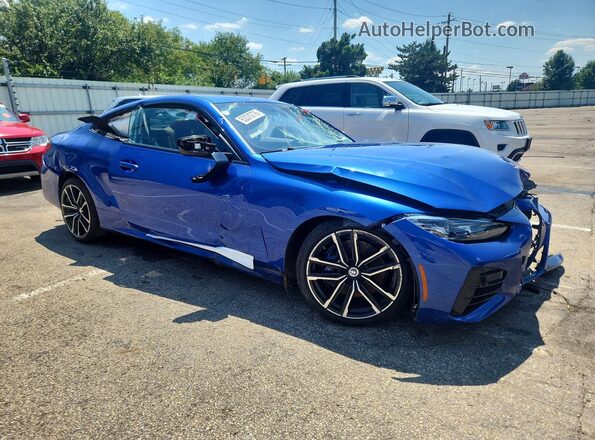 WBA13AR05MCG01347 2021 BMW M4 Blue Передня права чверть