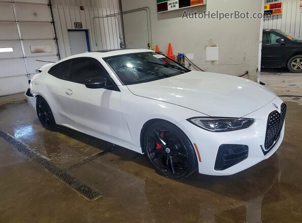 WBA13AR07MCF69615 2021 BMW M4 White წინა მარჯვენა