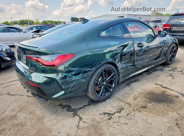 WBA13AR09MCH19725 2021 BMW M4 Зеленый Задняя правая четверть