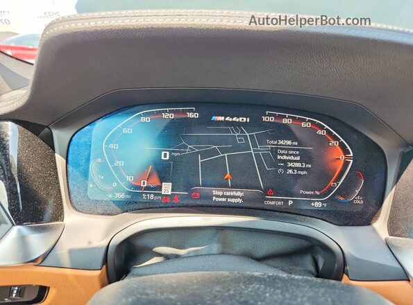 WBA13AR09MCH19725 2021 BMW M4 Зеленый Вид щитка приборов