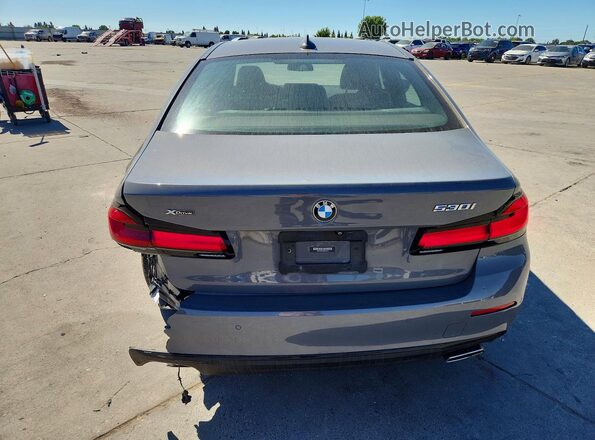 WBA13BJ00MWX06553 2021 BMW 5 SERIES Gray Rear view