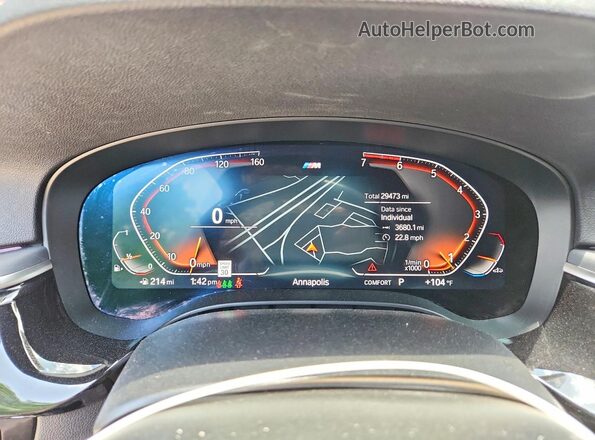 WBA13BJ01NCJ96314 2022 BMW 5 SERIES Black Instrument cluster view
