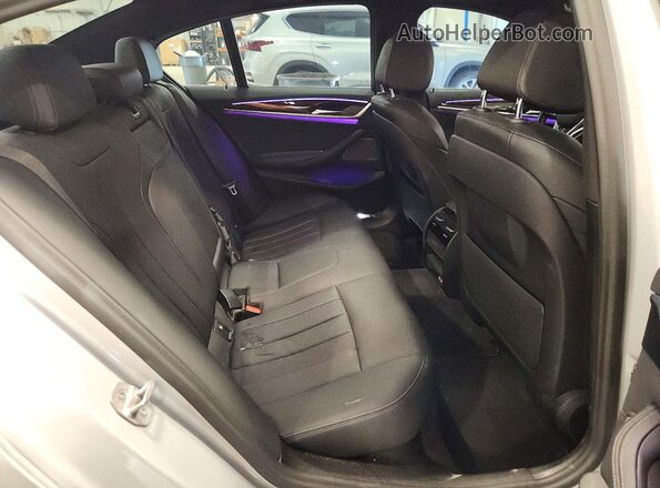 WBA13BJ02MCF29914 2021 BMW 5 SERIES Silver Rear seats view