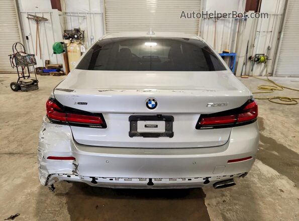 WBA13BJ02MCF29914 2021 BMW 5 SERIES Silver Rear view