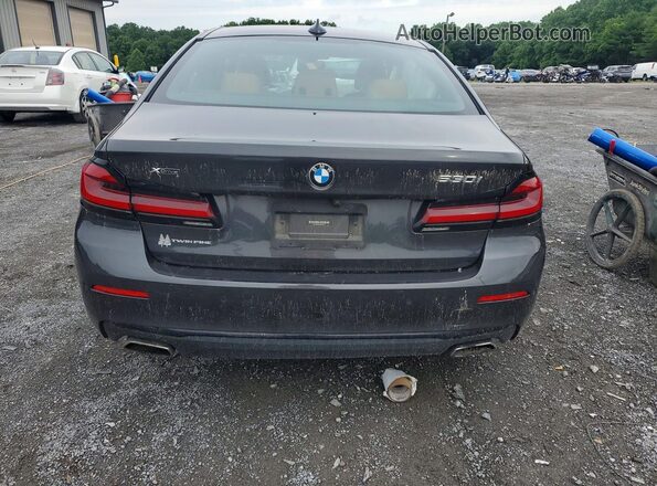 WBA13BJ02MWX19403 2021 BMW 5 SERIES Gray Widok z tyłu