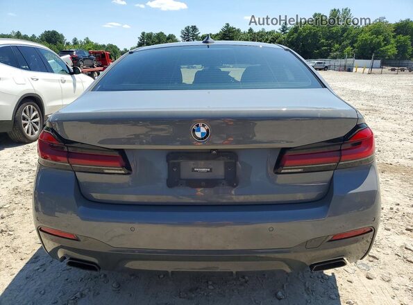 WBA13BJ09NCJ42744 2022 BMW 5 SERIES Gray უკანა ხედი