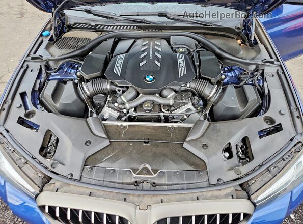 WBA13BK00PCM25650 2023 BMW M5 Blue Вид задньої частини салону