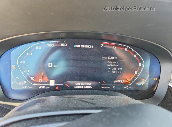 WBA13BK02NCJ30613 2022 BMW M5 Blue Widok zestawu wskaźników