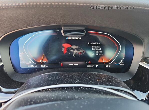 WBA13BK07PCL87107 2023 BMW M5 Gray Вид щитка приладів
