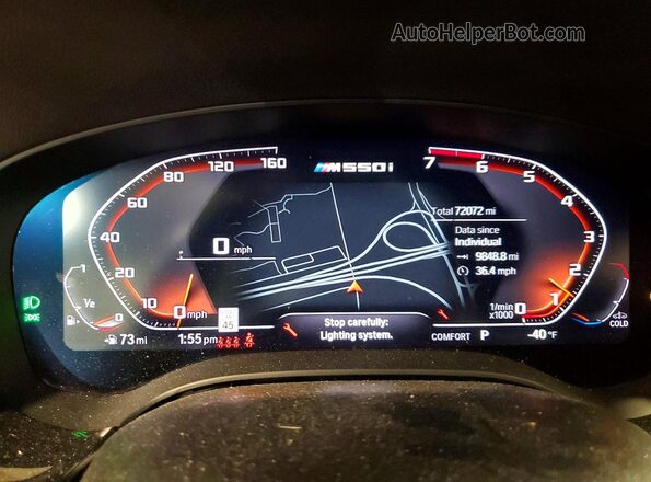 WBA13BK09MCF28578 2021 BMW M5 Blue Սարքավորումների վահանակի տեսք