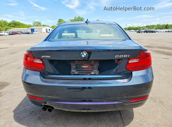 WBA1G9C57GV598870 2016 BMW 2 SERIES Blue Вид ззаду