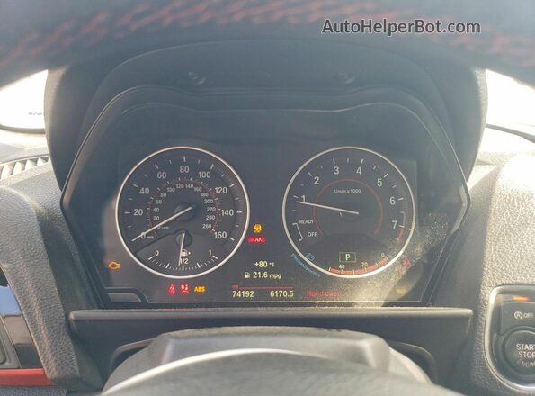WBA1K9C59GV321748 2016 BMW 2 SERIES White Instrument cluster view