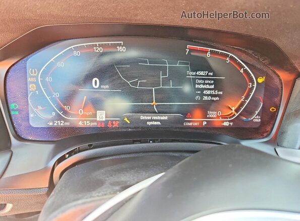 WBA23AT0XPCL29098 2023 BMW 4 SERIES Gray Instrument cluster view