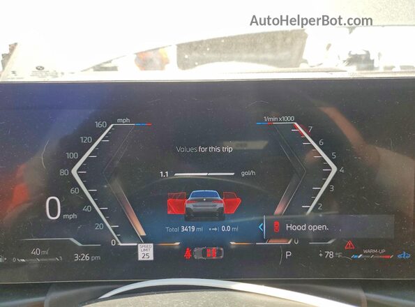 WBA23FB05TFW26545 2026 BMW 4 SERIES Серый Вид щитка приборов