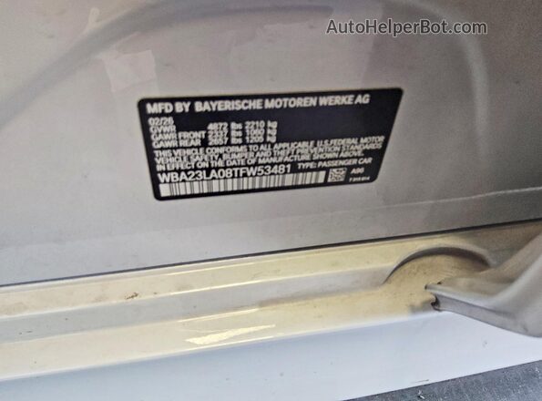WBA23LA08TFW53481 2026 BMW 3 SERIES White ძრავის განყოფილების ხედი