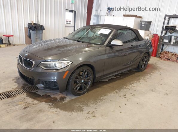 WBA2L1C38HV666501 2017 BMW M2 Gray წინა მარცხენა ხედი სამი მეოთხედიდან