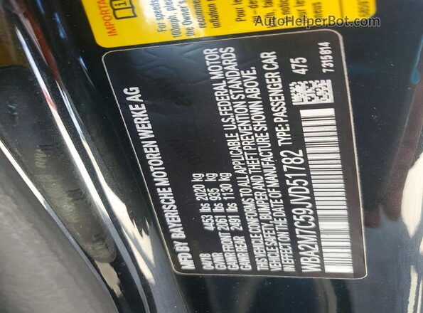 WBA2M7C59JVD51782 2018 BMW 2 SERIES Black Widok komory silnika