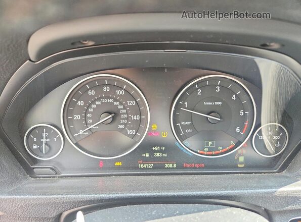 WBA3D5C53FK290864 2017 BMW 3 SERIES Черный Вид щитка приборов