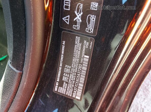 WBA3T7C5XG5A37283 2016 BMW 4 SERIES Черный Вид подкапотного пространства