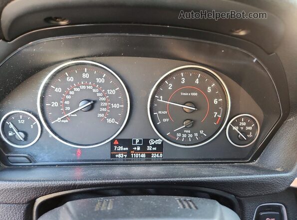 WBA3V7C59G5A28049 2016 BMW 4 SERIES White Вид щитка приладів