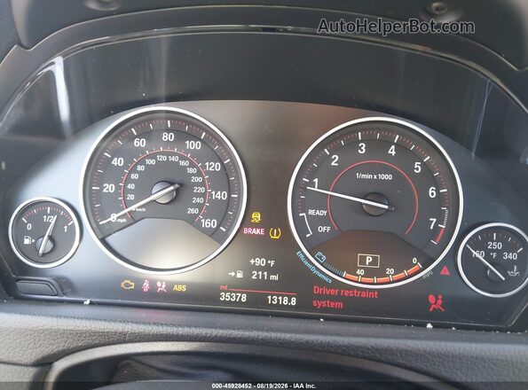 WBA3X9C58GD869725 2016 BMW 3 SERIES Black Widok tylnych siedzeń