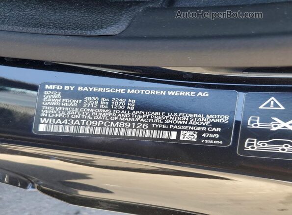 WBA43AT09PCM89126 2023 BMW 4 SERIES Black Շարժիչի բաժամունքի տեսք