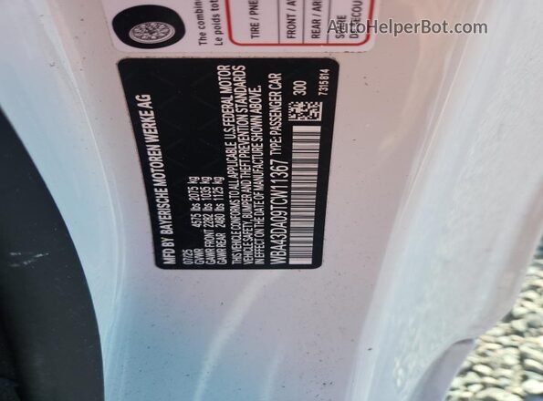 WBA43DA09TCW11367 2026 BMW 4 SERIES White Engine compartment view