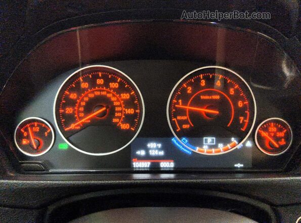 WBA4A9C5XGG507142 2016 BMW 4 SERIES Black Instrument cluster view