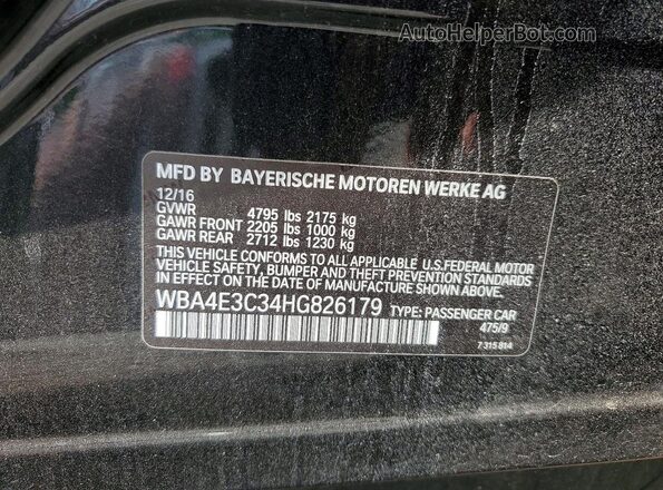 WBA4E3C34HG826179 2017 BMW M4 Черный Вид подкапотного пространства