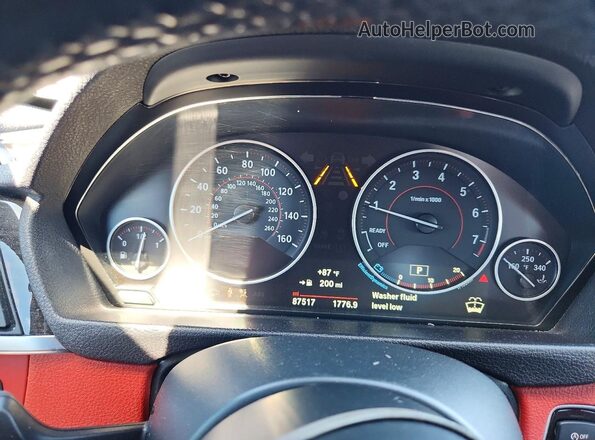 WBA4E5C56HG188854 2017 BMW 4 SERIES White Вид щитка приладів