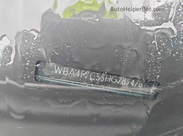 WBA4F7C53HG787476 2017 BMW 4 SERIES White Widok naklejki z numerem VIN