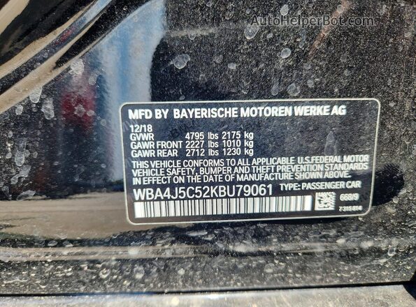 WBA4J5C52KBU79061 2019 BMW 4 SERIES Black Вид підкапотного простору
