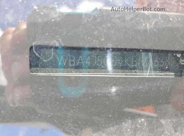 WBA4J5C54KBM66389 2019 BMW 4 SERIES Gray Widok naklejki z numerem VIN