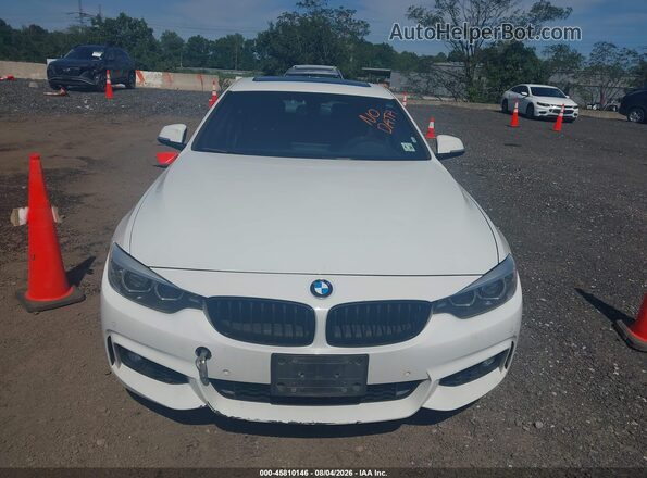WBA4J7C55JBH15490 2018 BMW 4 SERIES White Instrument cluster view