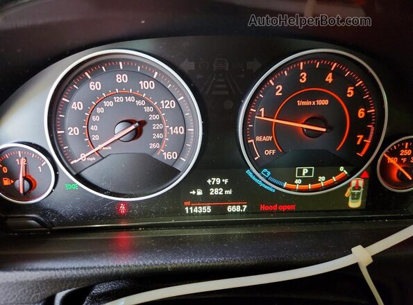 WBA4U9C58H5D43638 2017 BMW 4 SERIES Black Instrument cluster view