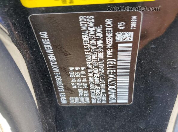 WBA4W3C57KAF91790 2019 BMW 4 SERIES Black Вид підкапотного простору