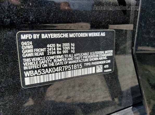 WBA53AK04R7P51815 2024 BMW 2 SERIES Black Engine compartment view