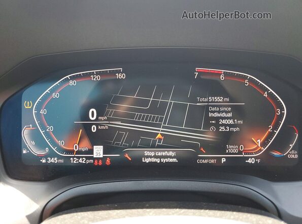 WBA53AP07MCG97115 2021 BMW 4 SERIES White Vista del cuadro de instrumentos