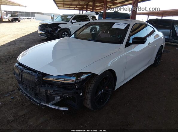 WBA53AP09NCK49537 2022 BMW 4 SERIES White Vista tres cuartos delantera izquierda