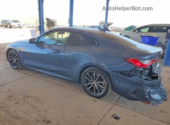 WBA53AP0XNCK81686 2022 BMW 4 SERIES Blue Rear left