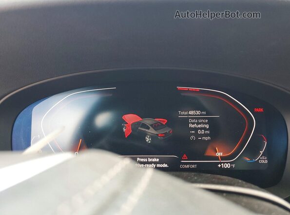 WBA53BH03PCN19076 2023 BMW 5 SERIES Black Instrument cluster view
