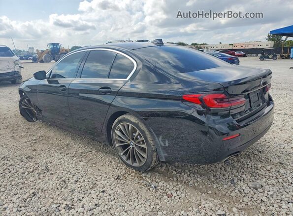 WBA53BH04MCF31185 2021 BMW 5 SERIES Black უკანა მარცხენა