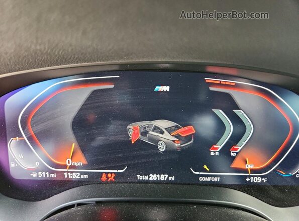 WBA53BH04PWY01659 2023 BMW 5 SERIES Gray Instrument cluster view
