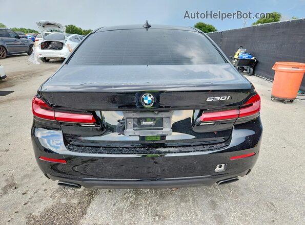 WBA53BH06MCF74135 2021 BMW 5 SERIES Black Հետևի տեսք