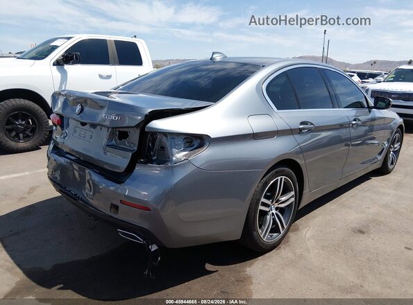 WBA53BH07MCF72975 2021 BMW 5 SERIES Gray Trasero derecho