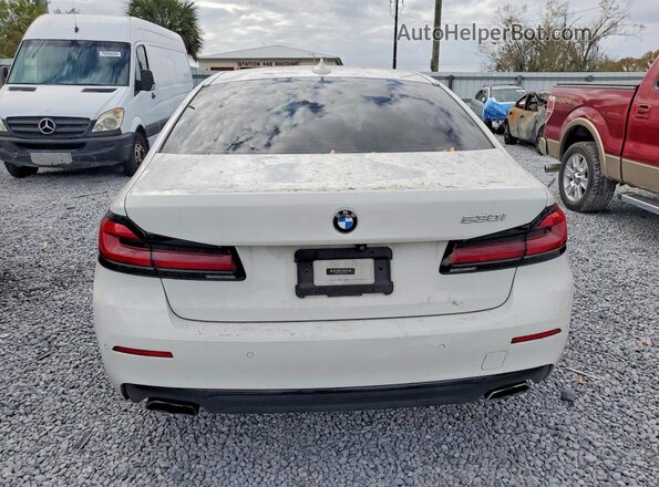 WBA53BH0XMCG37592 2021 BMW 5 SERIES White Vista trasera